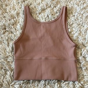 Lululemon Power Pivot Ribbed Tank Top Twilight Rose Size 4